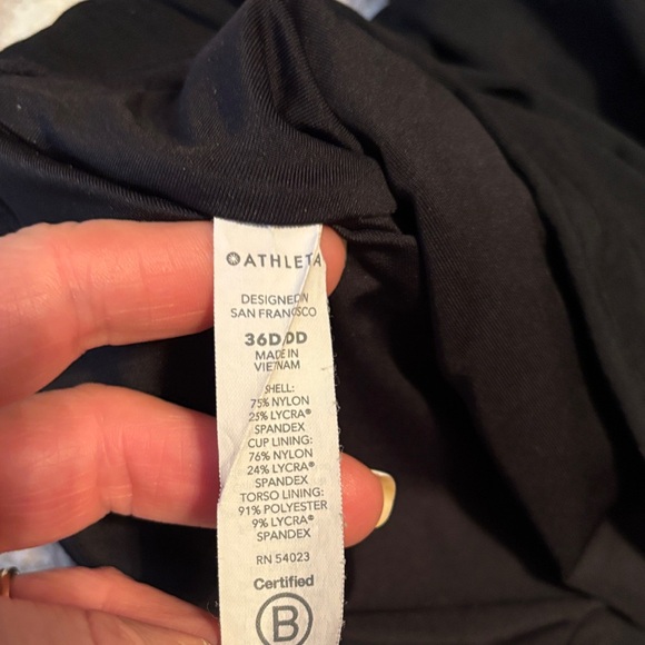 Athleta Black Women's SwimTankini, Sz Large (36D/DD) - Picture 7 of 9